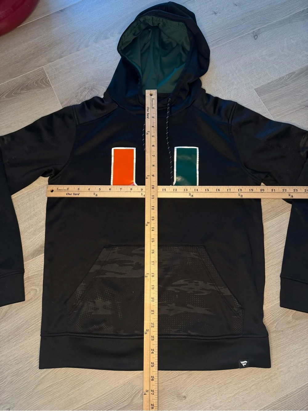 Fanatics Miami Hurricanes Performance Pullover Hoodie Black Mens M - Picture 3 of 6